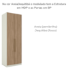 Guarda Roupa Modulado 2 Portas 241x80 cm Seletto Areia Jequitiba Henn