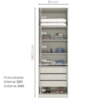 Guarda Roupa Modulado 2P 3G 241x80 cm Seletto Areia Henn