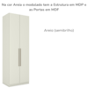 Guarda Roupa Modulado 2P 3G 241x80 cm Seletto Areia Henn