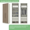 Guarda Roupa Modulado 2P 3G 241x80 cm Seletto Areia Jequitiba Henn