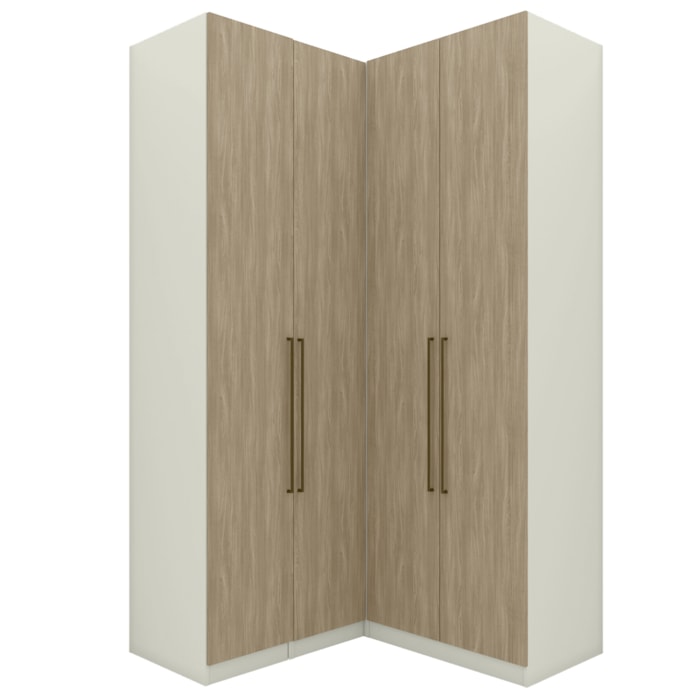 Guarda Roupa Modulado 3 Pecas 241x120 cm Seletto Areia Jequitiba Henn