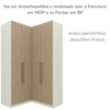 Guarda Roupa Modulado 3 Pecas 241x120 cm Seletto Areia Jequitiba Henn