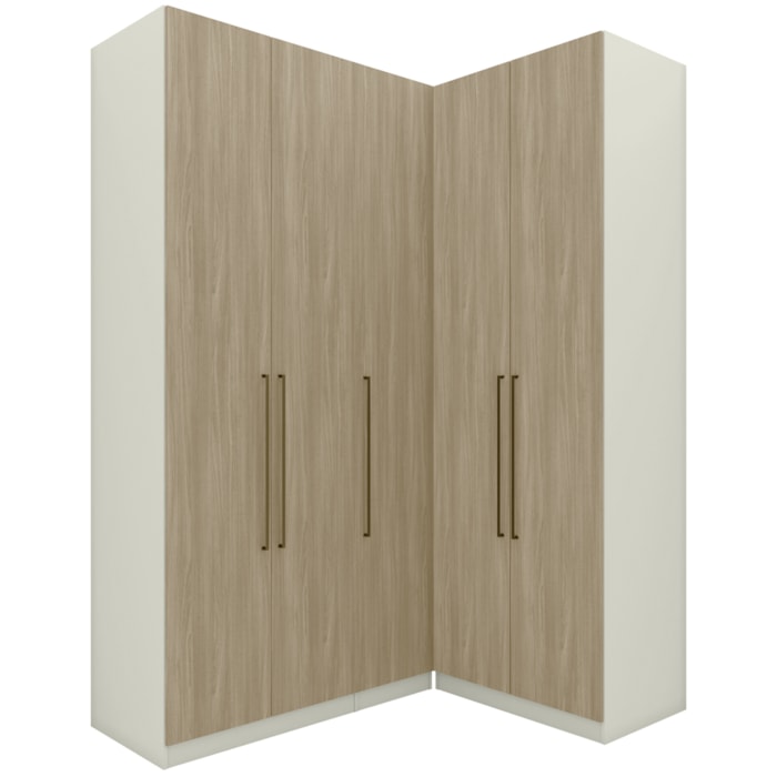 Guarda Roupa Modulado 3 Pecas 241x160 cm Seletto Areia Jequitiba Henn