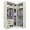 Guarda Roupa Modulado 3 Pecas 241x160 cm Seletto Areia Jequitiba Henn