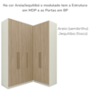 Guarda Roupa Modulado 3 Pecas 241x160 cm Seletto Areia Jequitiba Henn