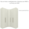 Guarda Roupa Modulado 3 Pecas 241x162 cm Seletto Areia Henn