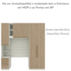 Guarda Roupa Modulado 3 Pecas 241x224 cm Seletto Areia Jequitiba Henn