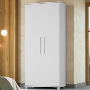 Guarda Roupa Multiuso 2 Portas 189x82 cm Portugal Branco RUDK