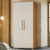 Guarda Roupa Multiuso 2 Portas 189x82 cm Portugal Cedro Areia RUDK