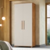 Guarda Roupa Multiuso 2 Portas 189x82 cm Portugal Cedro Areia RUDK