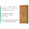 Guarda Roupa Multiuso 2 Portas 189x82 cm Portugal Cedro RUDK