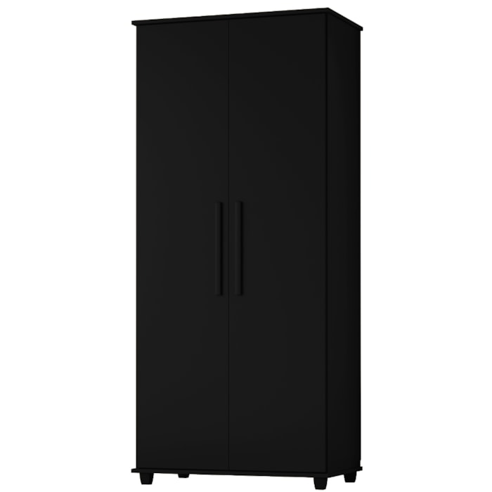 Guarda Roupa Multiuso 2 Portas 189x82 cm Portugal Preto RUDK