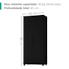 Guarda Roupa Multiuso 2 Portas 189x82 cm Portugal Preto RUDK