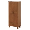 Guarda Roupa Solteiro 2 Portas 81 cm Madeira Macica Taeda 1140C Castanho Festra