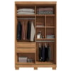 Guarda Roupa Solteiro 2 Portas De Correr 138 cm Curitiba Cedro RUDK