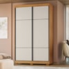 Guarda Roupa Solteiro 2 Portas De Correr 138 cm Curitiba Cedro RUDK