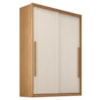 Guarda Roupa Solteiro 2 Portas De Correr 3 Gavetas MDF Splendi 165X232 cm Cinamomo Areia ZANZ
