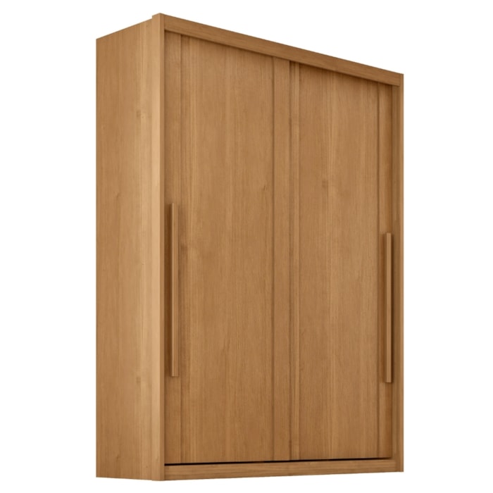 Guarda Roupa Solteiro 2 Portas De Correr 3 Gavetas MDF Splendi 165X232 cm Cinamomo ZANZ
