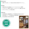Guarda Roupa Solteiro 2 Portas De Correr 3 Gavetas MDF Splendi 165X232 cm Cinamomo ZANZ