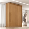 Guarda Roupa Solteiro 2 Portas De Correr 3 Gavetas MDF Splendi 165X232 cm Cinamomo ZANZ
