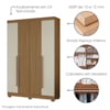 Guarda Roupa Solteiro 2030240 4 Portas 154 cm Atacama Areia ARMoveis