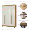 Guarda Roupa Solteiro 2030240 4 Portas 154 cm Cinamomo Off White ARMoveis