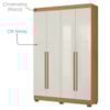 Guarda Roupa Solteiro 2030240 4 Portas 154 cm Cinamomo Off White ARMoveis