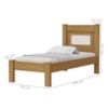 Guarda Roupa Solteiro 3 Portas 2 Gavetas e Cama de Solteiro MDF Clara Nature Decmade