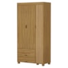 Guarda Roupa Solteiro 3 Portas 2 Gavetas MDF 89 cm Bela Nature Decmade