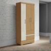 Guarda Roupa Solteiro 3 Portas Coimbra 186X76 cm ARMoveis Atacama Off White