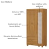 Guarda Roupa Solteiro 3 Portas Comoda 4 Gavetas MDF Clara Nature Decmade