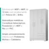 Guarda Roupa Solteiro 4 Portas 2 Gavetas 188x99 cm Madri Branco RUDK