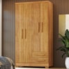 Guarda Roupa Solteiro 4 Portas 2 Gavetas 188x99 cm Madri Cedro RUDK