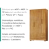 Guarda Roupa Solteiro 4 Portas 2 Gavetas 188x99 cm Madri Cedro RUDK