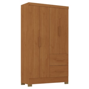Guarda Roupa Solteiro 4 Portas 2 Gavetas Primor 121X209 cm Cinamomo ZANZ