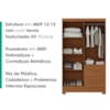 Guarda Roupa Solteiro 4 Portas 2 Gavetas Primor 121X209 cm Cinamomo ZANZ