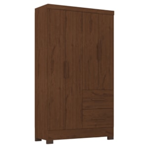 Guarda Roupa Solteiro 4 Portas 2 Gavetas Primor 121X209 cm Jacaranda ZANZ
