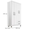 Guarda Roupa Solteiro 4 Portas 3565 Branco Flex INCC