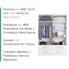 Guarda Roupa Solteiro 4 Portas 4 Gavetas Mari 154X231 cm Branco Absoluto ZANZ