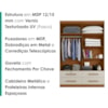Guarda Roupa Solteiro 4 Portas 4 Gavetas Mari 154X231 cm Cinamomo Areia ZANZ