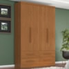 Guarda Roupa Solteiro 4 Portas 4 Gavetas Mari 154X231 cm Cinamomo ZANZ