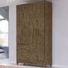 Guarda Roupa Solteiro 4 Portas 8523 Castanho Wood Moval