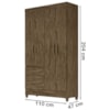 Guarda Roupa Solteiro 4 Portas 8523 Castanho Wood Moval