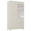Guarda Roupa Solteiro 4 Portas Com Espelho Primor 121X209 cm Branco Absoluto ZANZ