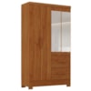 Guarda Roupa Solteiro 4 Portas Com Espelho Primor 121X209 cm Cinamomo ZANZ