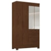Guarda Roupa Solteiro 4 Portas Com Espelho Primor 121X209 cm Jacaranda ZANZ