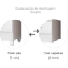Guarda Roupa Solteiro Chile 4P 103 cm Branco Moval