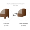 Guarda Roupa Solteiro Chile 4P 103 cm Carvalho Fendi Moval