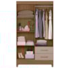 Guarda Roupa Solteiro Chile 4P 103 cm Carvalho Fendi Moval
