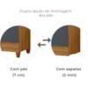 Guarda Roupa Solteiro Chile 4P 103 cm Freijo Cinza Moval